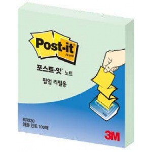 [3M]포스트잇 팝업리필KR-330 애플민트