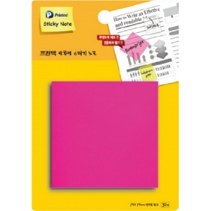 [프린텍]반투명스티키노트 CL7676P 핑크