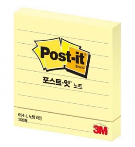 [3M]포스트잇 654-L 라인