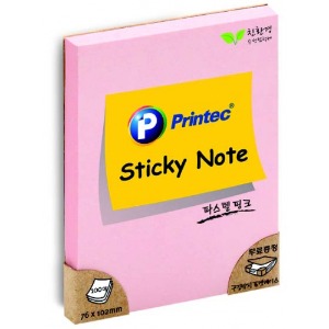 [프린텍]파스텔점착메모지 76102P 핑크