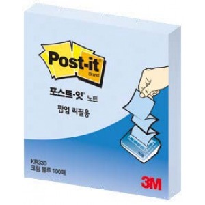 [3M]포스트잇 팝업리필KR-330 크림블루