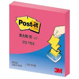 [3M]포스트잇 팝업리필KR-330 딥핑크