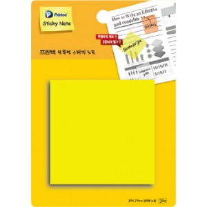 [프린텍]반투명스티키노트 CL7676Y 노랑