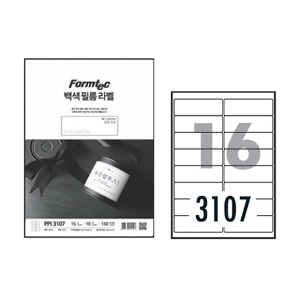 [한국폼텍] 잉크젯백색필름라벨 PPI-3107
