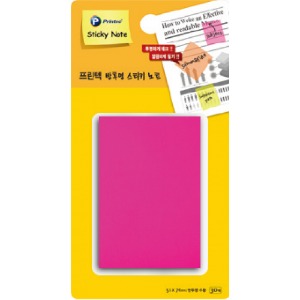 [프린텍]반투명스티키노트 CL5176P 핑크